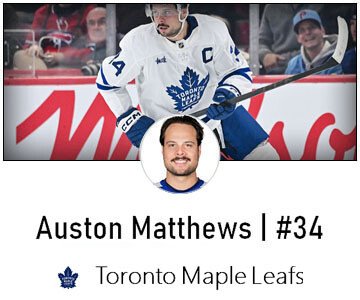 Auston Matthews Pelipaita